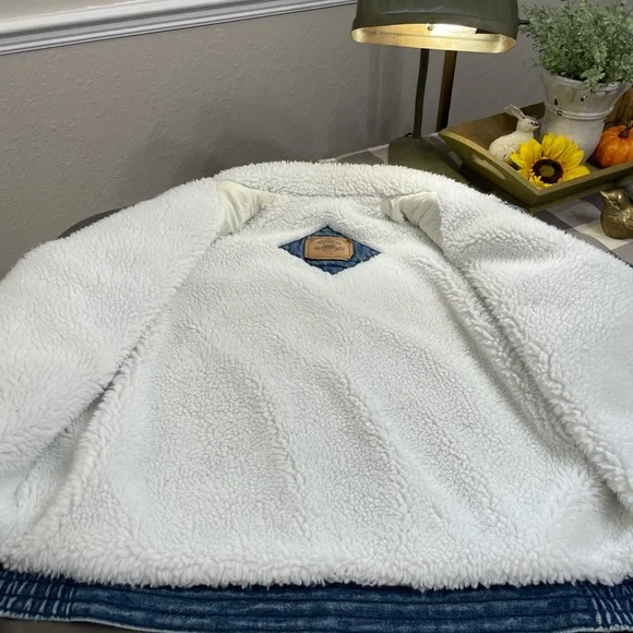 80's Levi's 75409-4817 Denim Boa Jacket VTG LEVIS Mens Denim